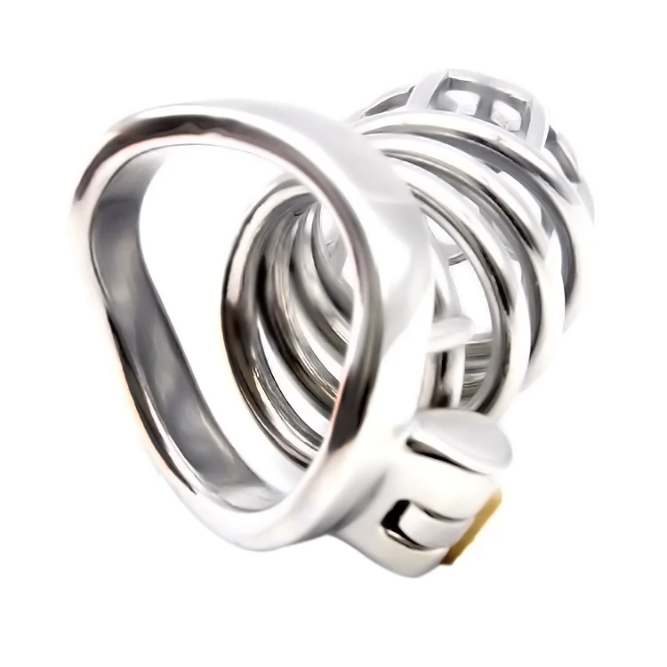 FRRK Cock Penis Cage Metal Chastity Device BDSM Restraint Lockable Male Chastity Stainless Steel Penis Cage Fun Play For Men