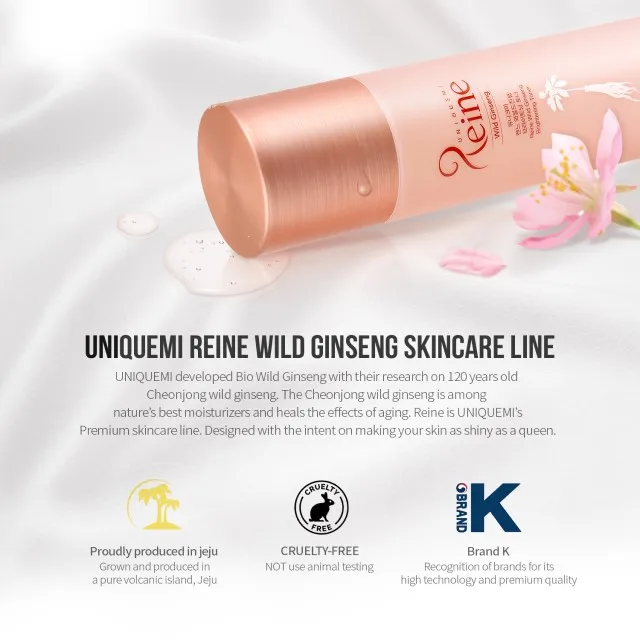 UNIQUEMI Hot Selling Wild Ginseng Skin Toner in Bio Ginseng Fermentation Skin Care Line Made in Korea