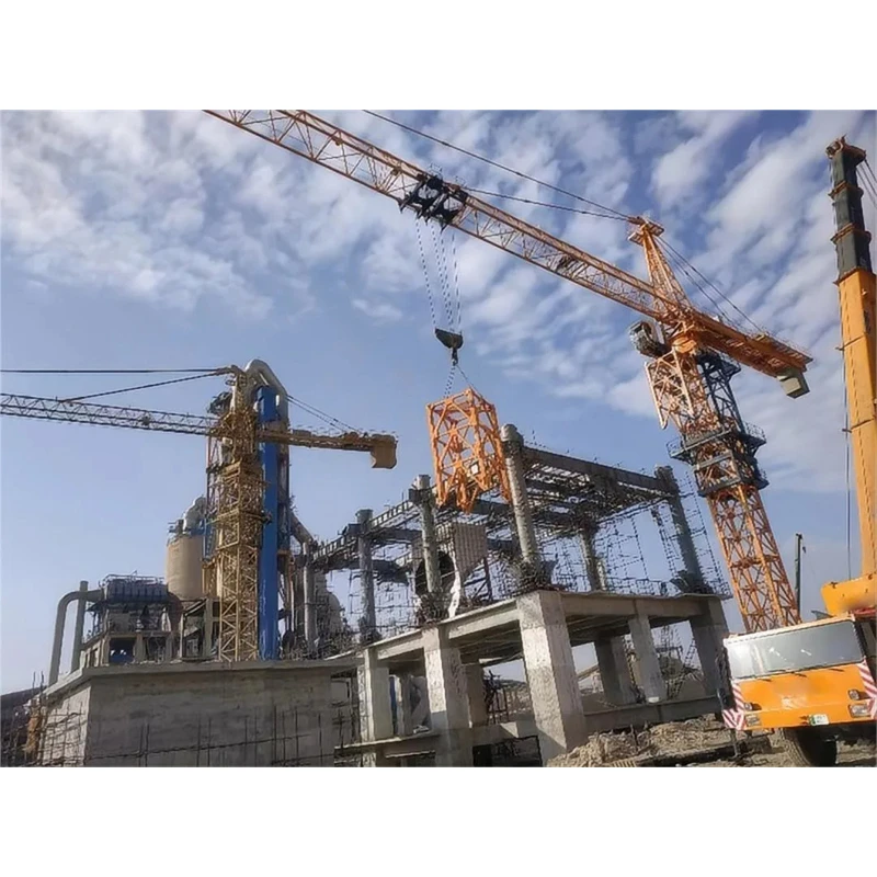 Used Tower Crane for Construction Stationary Crane with Pump Core Components for Building Sites