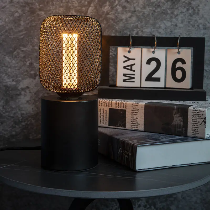 Minimalist Cafe Indoor Lighting Dimmable Led Desk Light Rechargeable Led Table Lamps Small Modern Black Marble Decoration Lamp