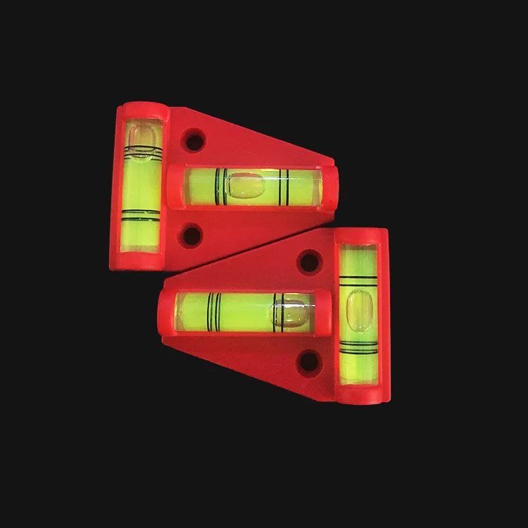 2 Way T type Bubble Spirit Level Triangular measurement instrument Plastic Mini bubble level indicator Accessories