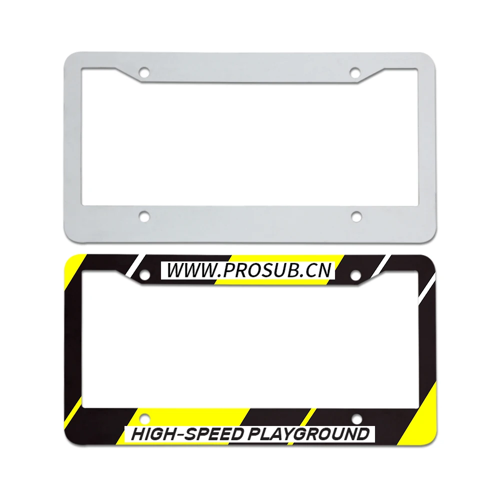 Subbank Sublimation license plate frame heat transfer custom logo aluminum blank license plate frame