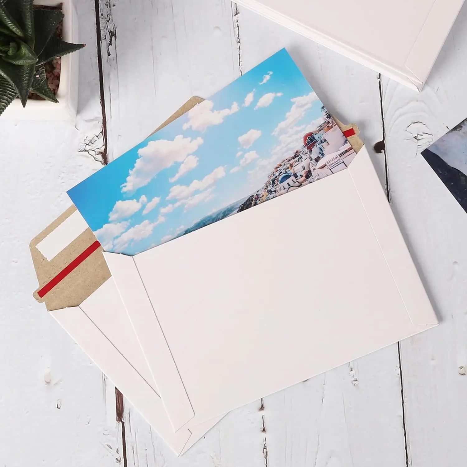 Wholesale Custom Recyclable Brown Kraft Paper Cardboard Mailer Envelope Printing Document Photo Rigid Mailing Envelopes