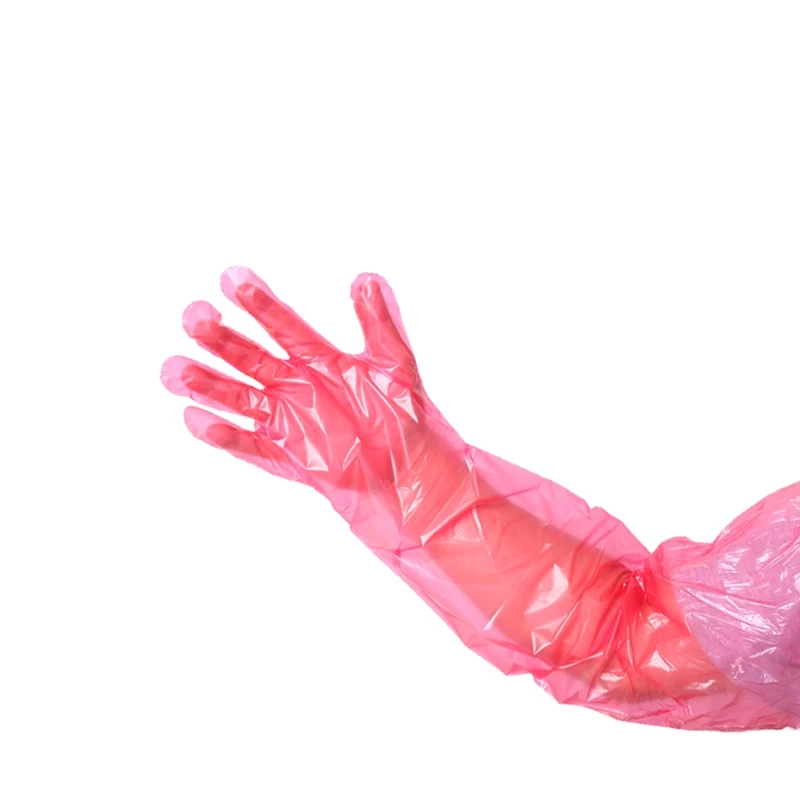 GooDoctor Disposable PE Long Arm Hand Veterinary Examinations Gloves