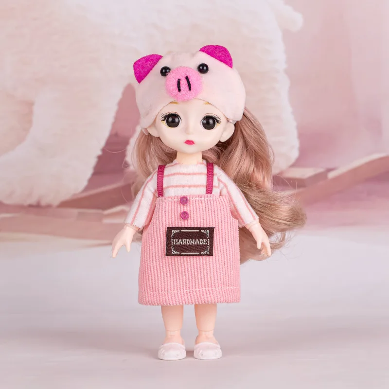 HWL девочка игрушка BJD мини куклы 13 подвижной шарнир для 3D «большие глаза» красивая «сделай сам» с одеждой одеваются 1/12 Модная Кукла
