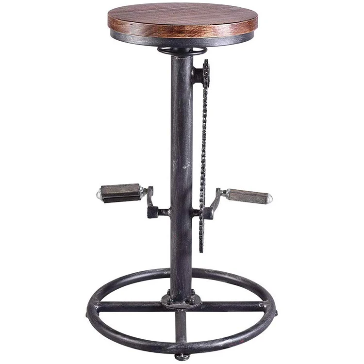 Furniture Wooden Bar Stool Metal Commercial High Bar Stool Chair