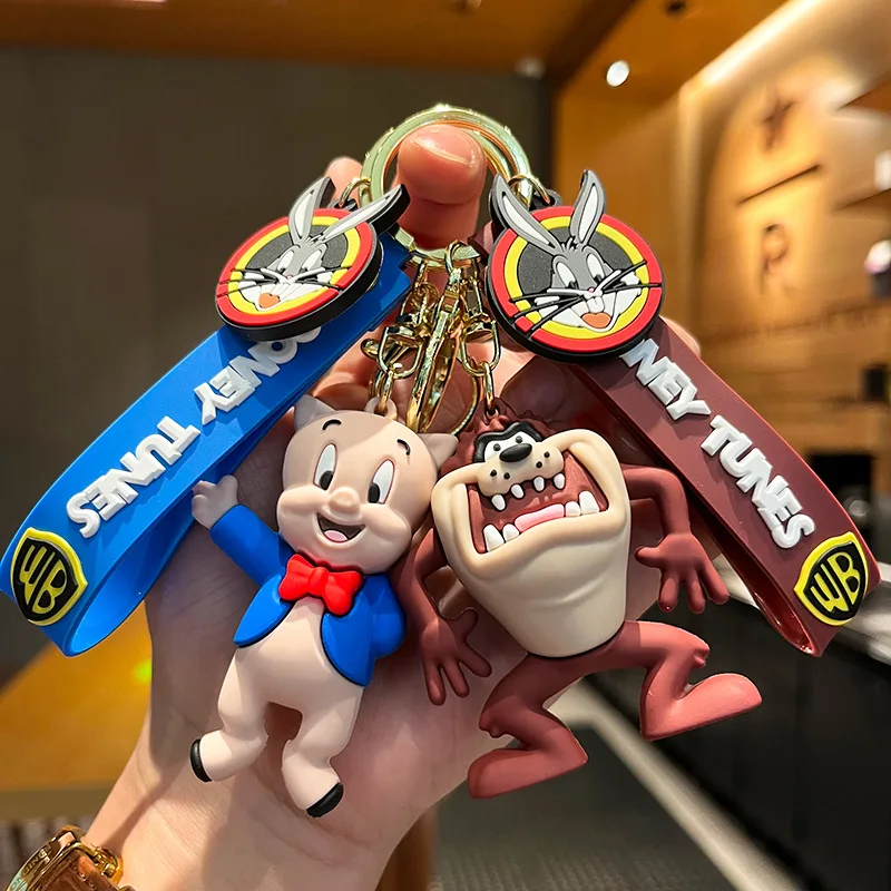 3D Pvc Key Ring Cartoon Anime Kawaii Kids Silicone Keychain Custom 3D Animal Cute Bugs Bunny Pvc Keychain