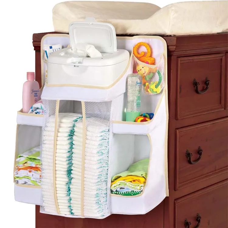high quality multi-function storage hanging baby nursery diaper organizer