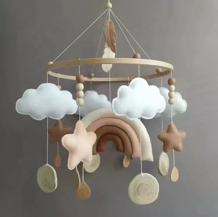 Wholesale Handmade Crochet Newborn Bear  Animals Toys  Baby Bed Bell Toy Baby  Bed Mobile With Custom Design