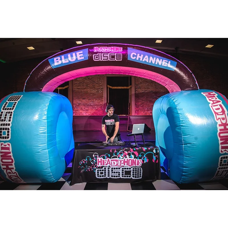 New design High Quality Giant Inflatable Headset Headphone Earphone Arch Gate Buy Inflatable Headset Headphone Earphone Arch