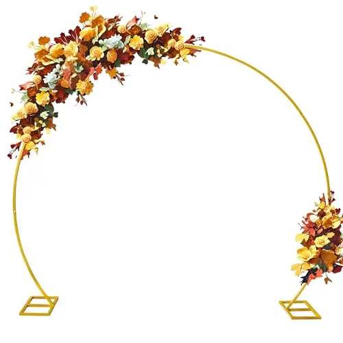Metal Circle Balloon Artificial Flower Arch Wedding Birthday Party Backdrop Decoration Circle Metal Wedding Arch