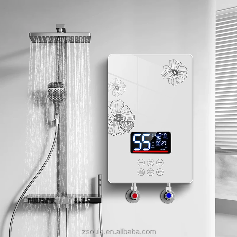 Fast hot water supply multi point instant heating shower electrical tankless waterheater