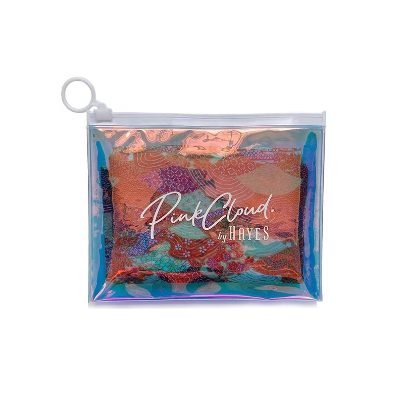 
Custom Laser PVC Plastic Cosmetic Zipper Bag Transparent Makeup Bag 