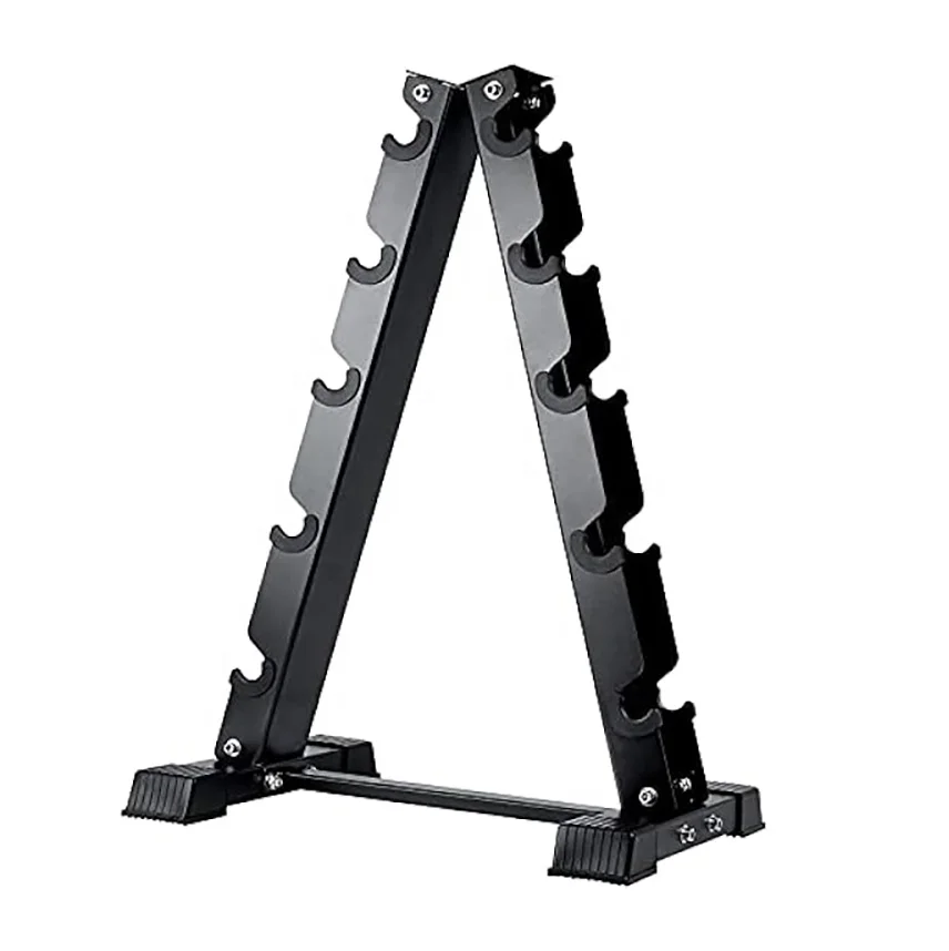 High Quality Safety Sturdy Dumbbell Set Weight Rack Design Type Triangle X Type Stands Dumbbell Rack For Gym