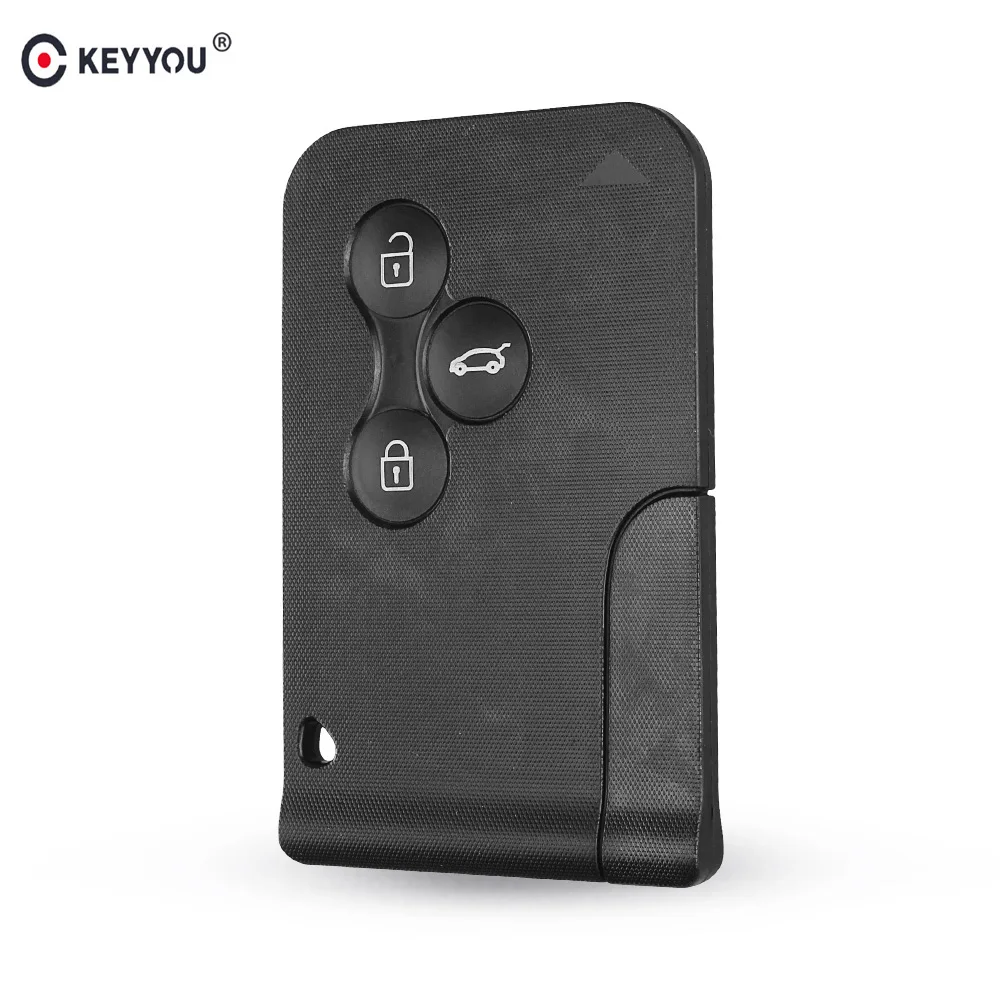 KEYYOU Smart Key Card For Renault Megane II Scenic II Grand Scenic 2003-2008 433mhz PCF7947 Chip ID46 3 Button PCB No Logo