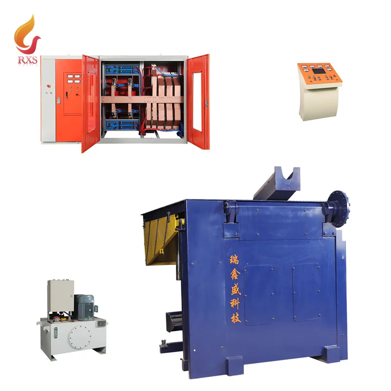 intermediate frequency induction steel furnace 100kg 200kg 300kg 500kg for metal scrap casting