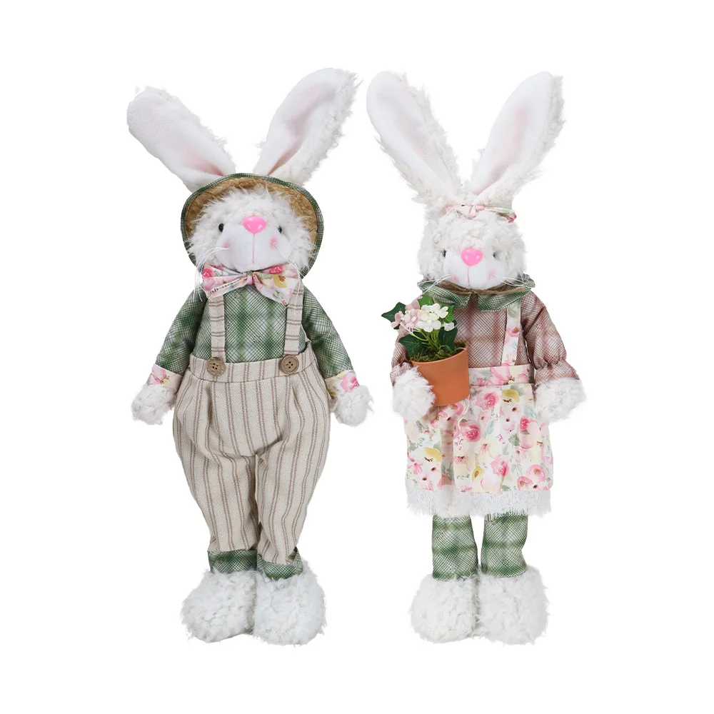 Easter 2024 Easter Bunny Decor Easter Rabbit Doll Decoration For Home Window Dressing