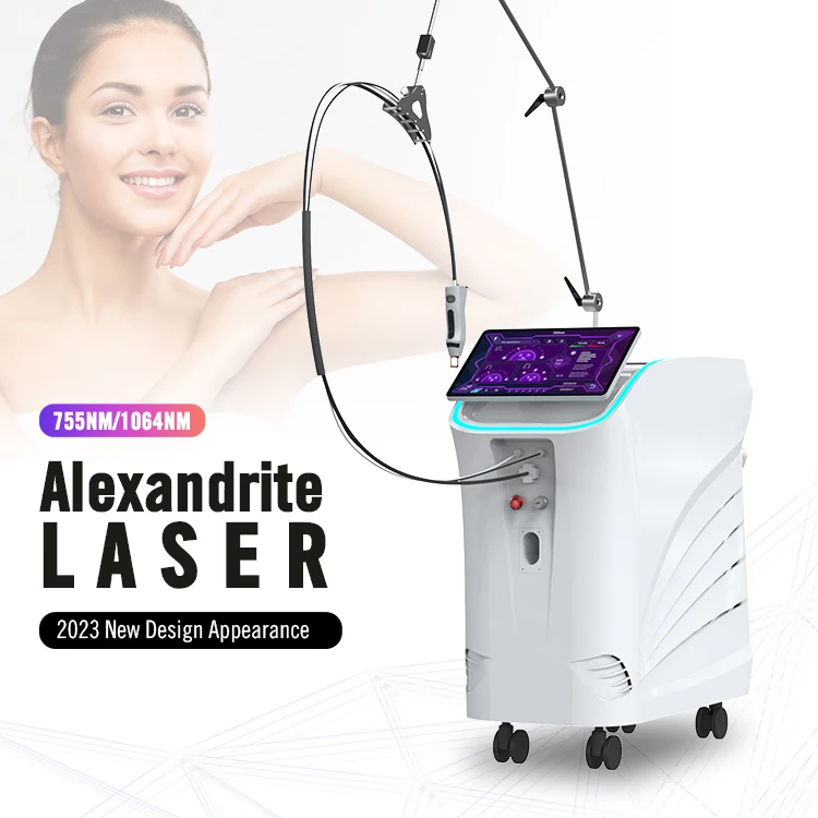 China Best  Beauty Device  Alex 755nm Yag 1064nm alex 755 1064 Long Pulse alexandrite laser hair removal