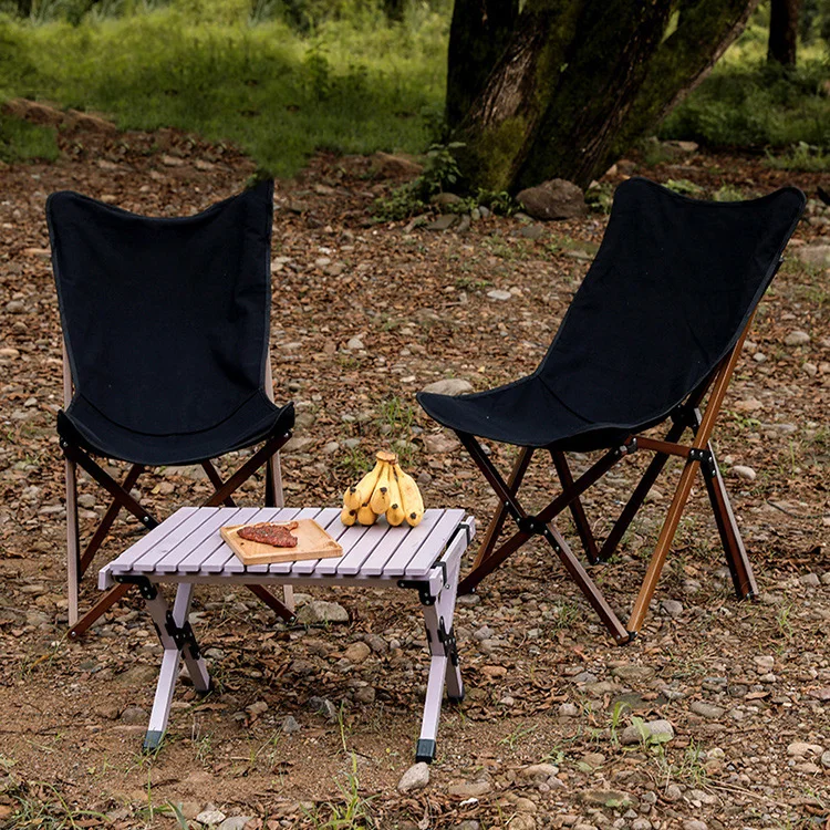 Хит продаж, оборудование для кемпинга, белый холст, складной стул для кемпинга, дерево
