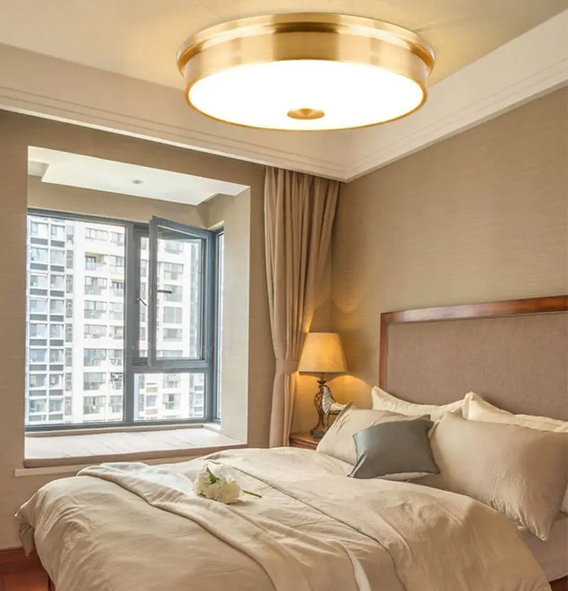 Glass Ceiling Lights Decoration Copper Glass Ceiling Lamp Living Room Restaurant Light Room Ceiling Light