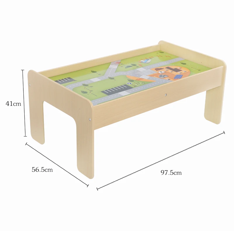 Новый стиль, Лидер продаж, развивающие игрушки, деревянный трек для поезда, набор деревянных игрушек, стол, трек для поезда, набор деревянных треков для поезда с столом