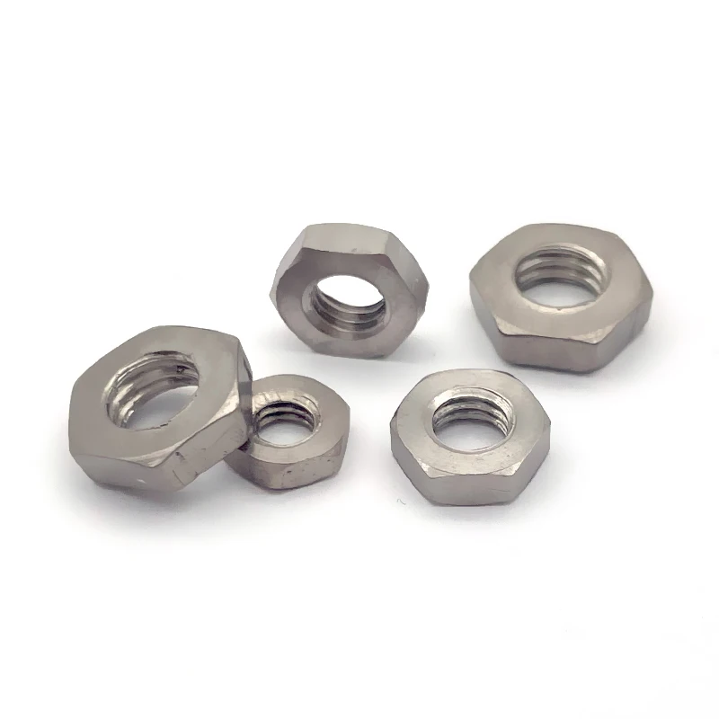 Titanium Nut Thin M3 M4 M5 M6 M8 M10 M12 M16 M20 Hex Thin Nut Din439 Hexagon Thin Nuts