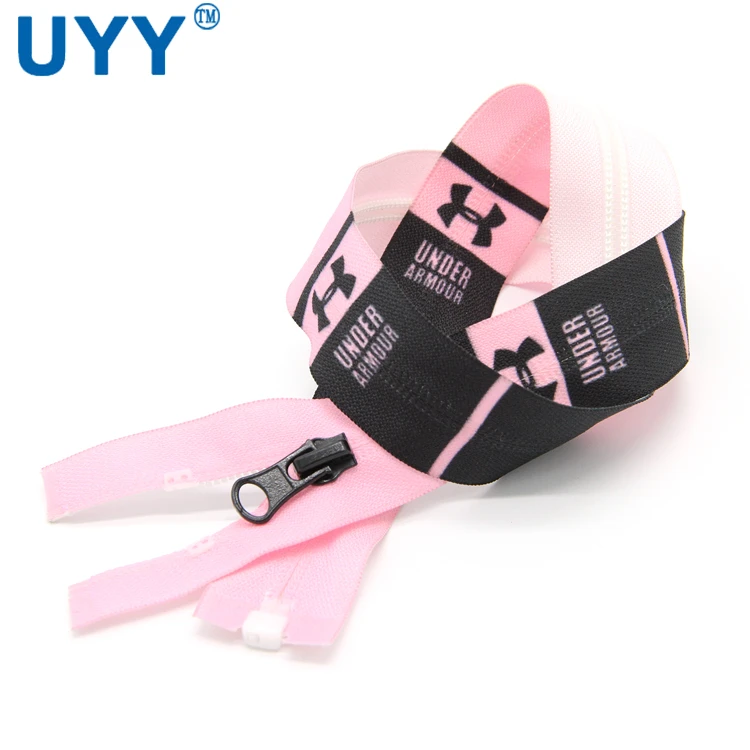 UYY Black Pink Invisible Zipper Nylon Custom Pulls #5 Airtight Zipper
