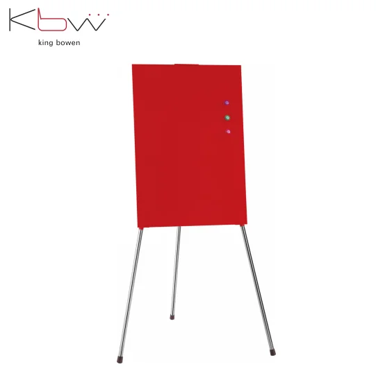 KBW best quality magnet Glass flip chart easel with whiteboard stand