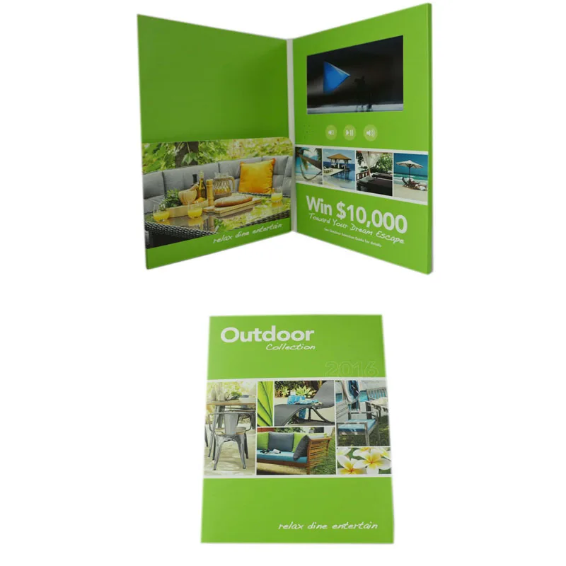 
4.3 inch 5 inch 7 inch 10 inch lcd screen advertising video brochures in paper crafts 