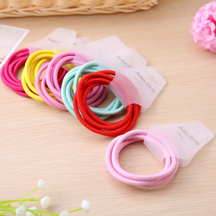 Candy-Colored Adult Headband Cute Beads High Elasticity Thick Hair Coarse Hair Boutique  Celebrity Ponytail Hair Ties