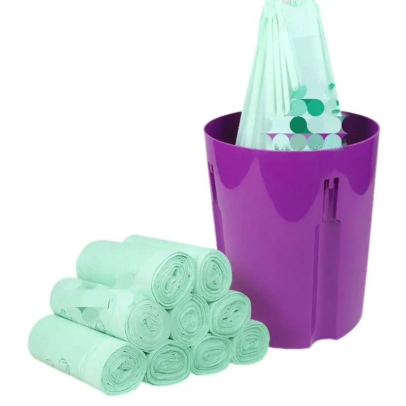 Eco friendly degradable plastic bag  trash bags 13 gallon compostable bags pla with logo on sale