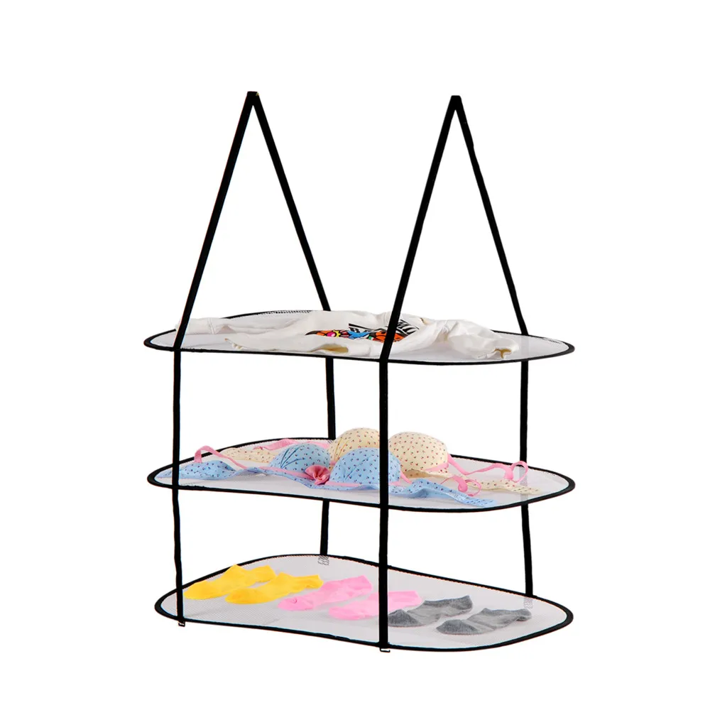 Underwear Hanger Tiered Organizer Clothes Stackable Mesh Laundry Drying Rack