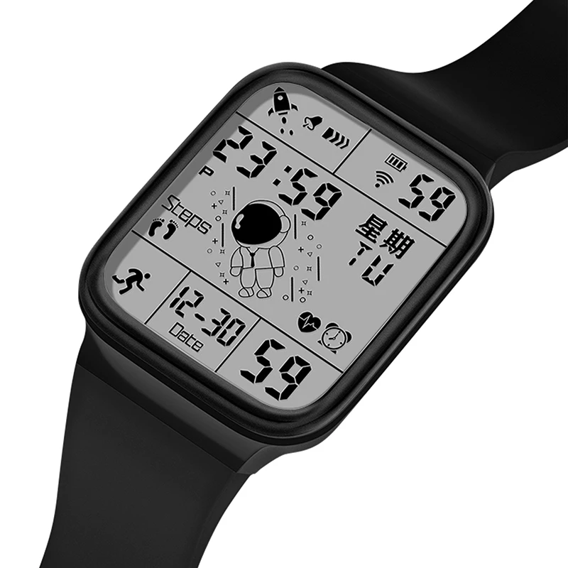 SMAEL 8808 reloj электронные цветные спортивные часы jam tangan квадратные цифровые светодиодные пластиковые астронавт