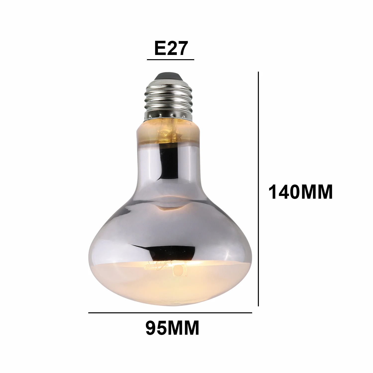 J&C UVA/UVB Mercury Vapor Lamp Heat Lamp reptile led reptile dome lamp for Tortoises Reptiles