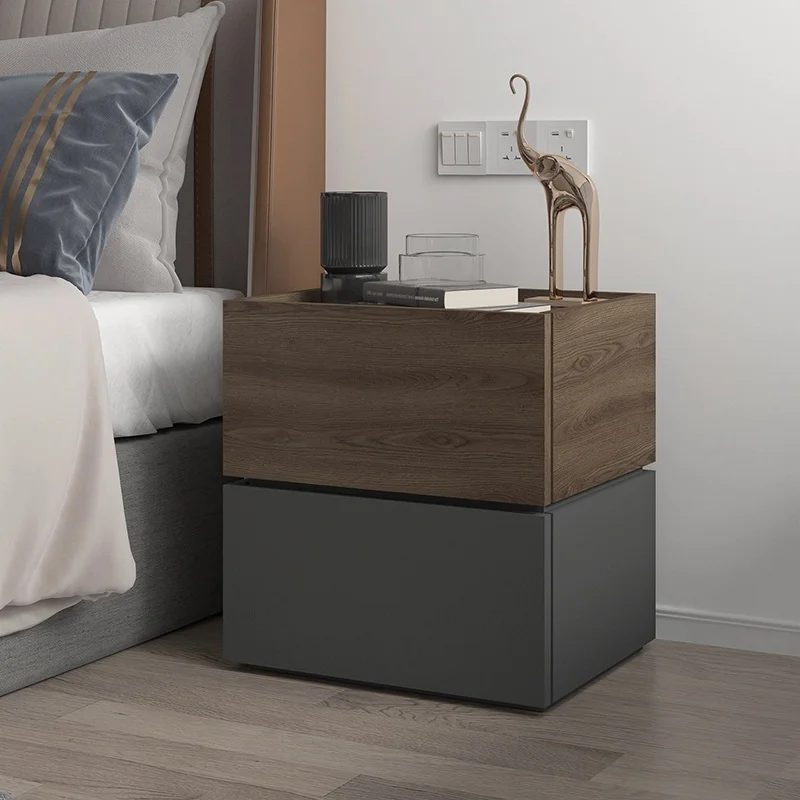 Modern Country  Night Stand Bedroom Furniture Custom Wood Nightstand Metal Bedside Table Bedroom