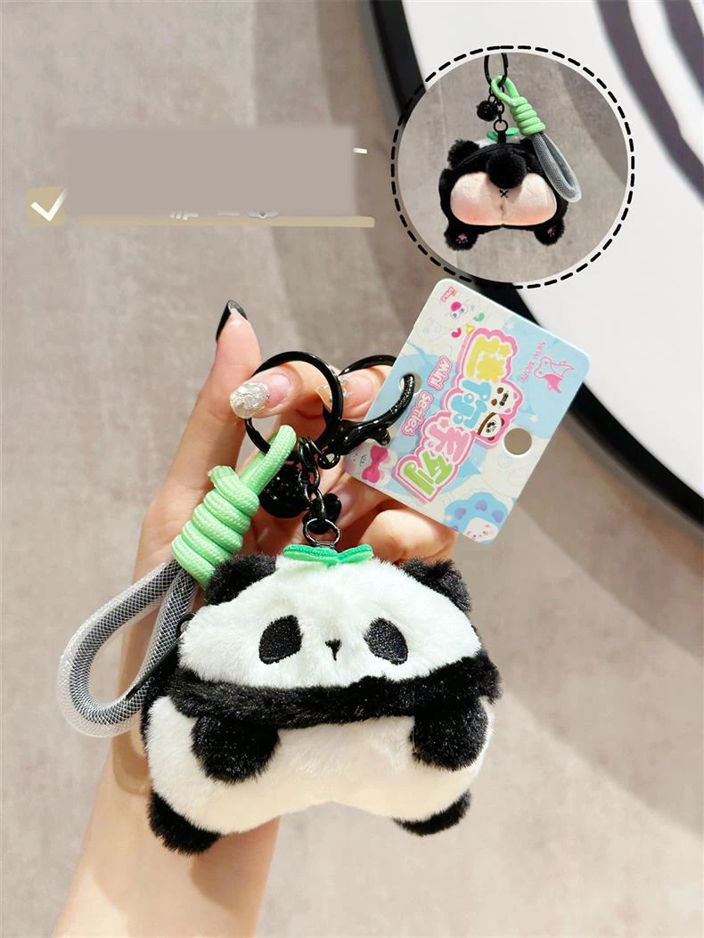 Soft Cute Doll Bag Pendant  Animal Panda Koki Rabbit Plush Wallet Keychain
