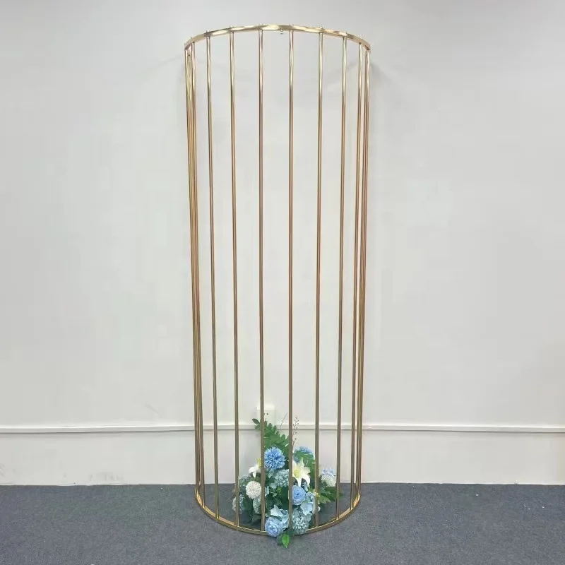 2m half round wedding gold party metal backdrop stand for wedding events