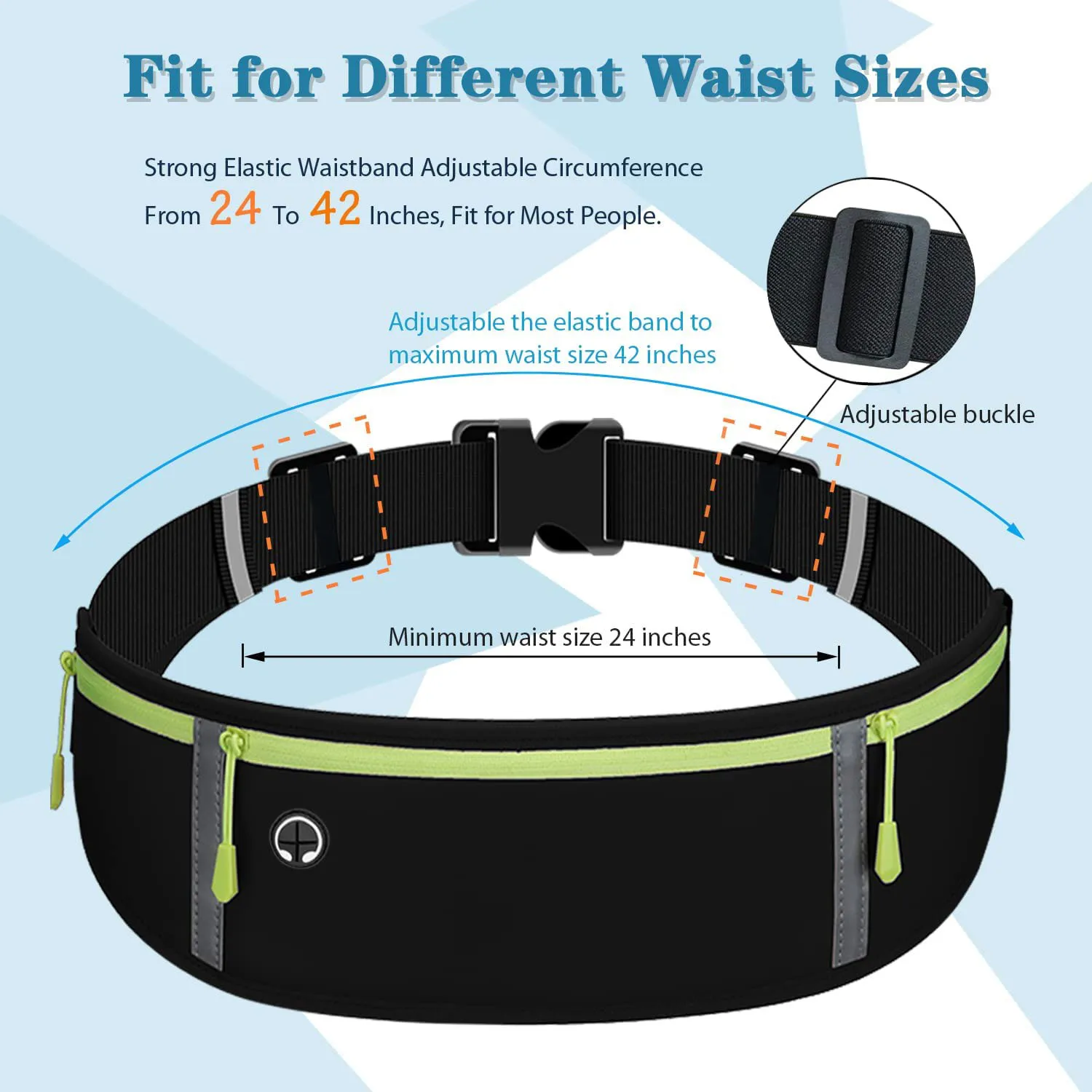 Hot Sell East to Handle Buckle Portable Small Adjustable Sports Running Waist Belt Bag for iPhone Ear Phone and Keys