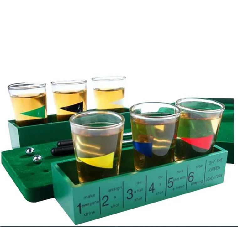 Custom Logo Printed Party Bar Drinking Toys Golf Recreation Games Props Drinking Beer Game Toys Golf Drinking Game