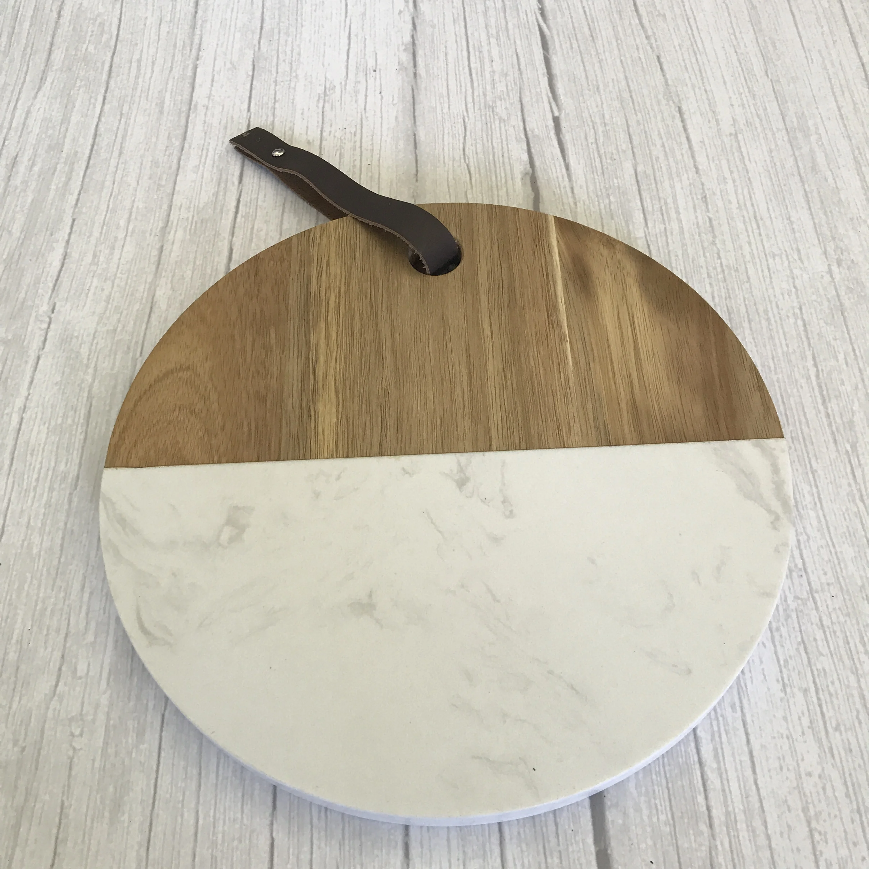
China Factory High-Quality Wholesale Marble and Wood Cutting Board with Hanging Rope 