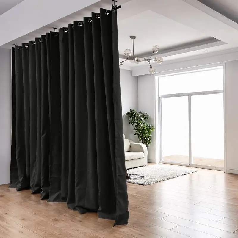 Wedding Wxclusive Party Home Ceiling Theatre Plain Velvet S Fold Drape Room Divider Window Curtains for Living Room