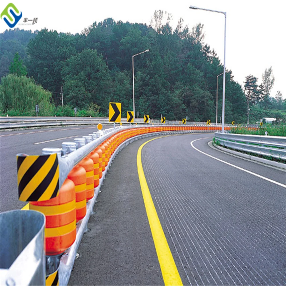 EVA filled Safety guarding double barrel single barrel Stainless steel beam guardrail highway safety roller barriers