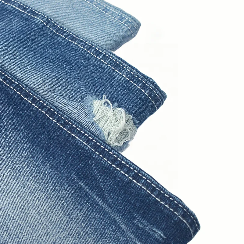 Cheap wholesale stretch twill jean knitted denim fabric