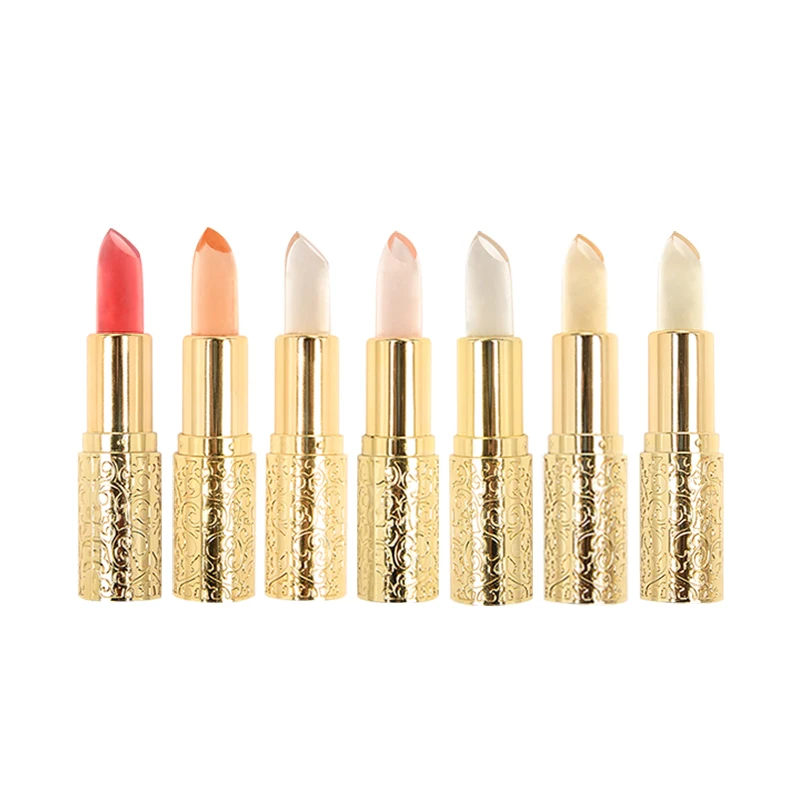 Private Label Wholesale Transparent Colors Flowers Jelly Lipstick Make Your Own Logo Low moq Lip  Repairing Jelly Lipstick