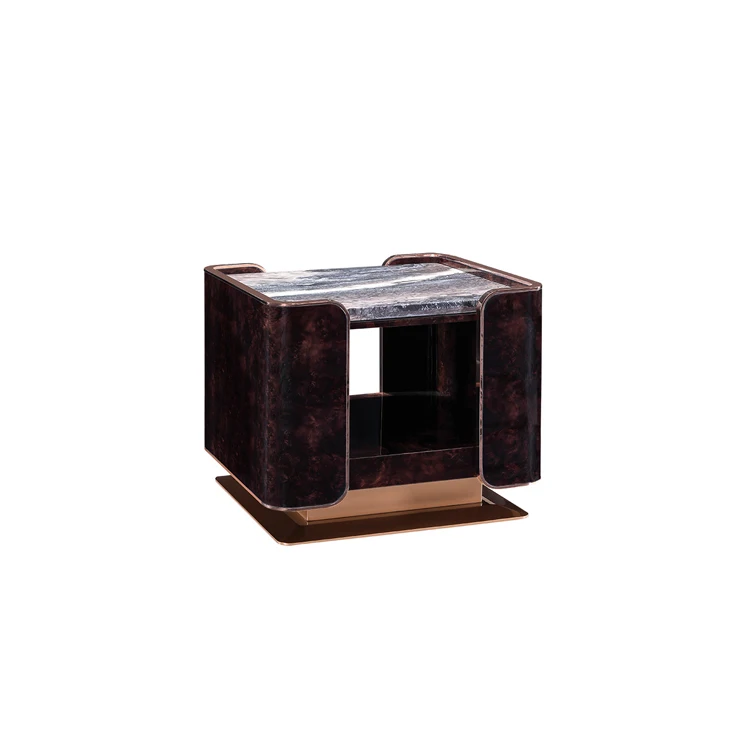 Wholesale Marble Top Small Coffee Table Wood Sofa Side Table For Living Room