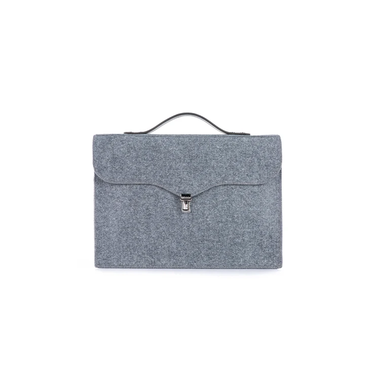 Fashion Business 15.6 inch grey felt laptop sleeve computer notebook bag carry case cover