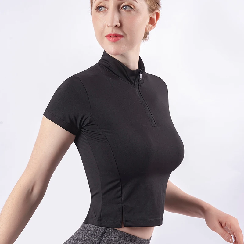 
Lady Sports short sleeve T shirt Stretch Quick dry Woman Sportswear Breathable comfortable GYM running riding Sports T shirt 