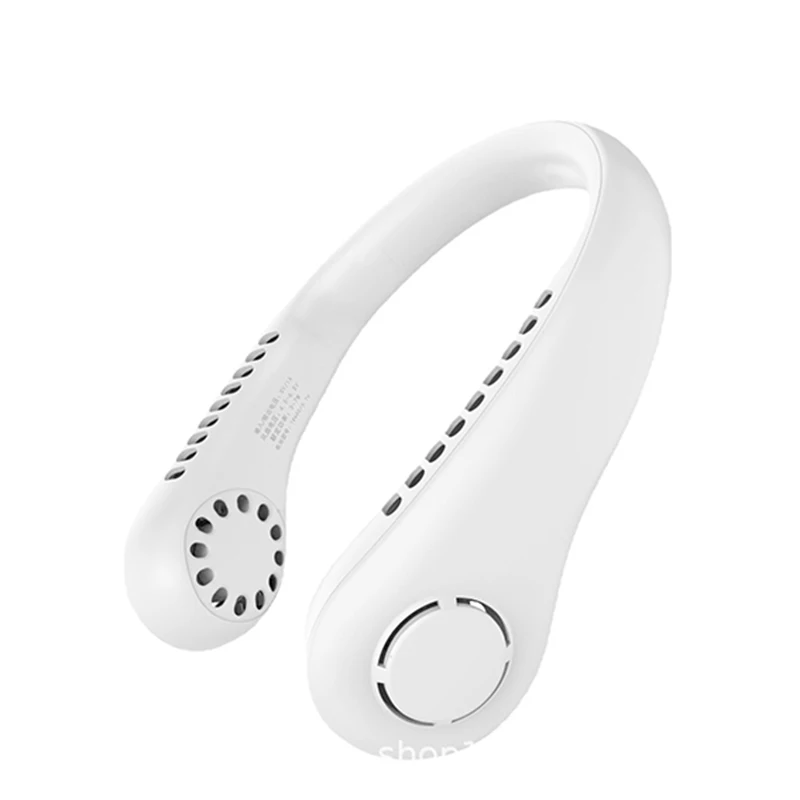 2022 new usb bladeless hanging lazy  neck fan portable hang neck fans Nice gift  with digital display for summer outdoor