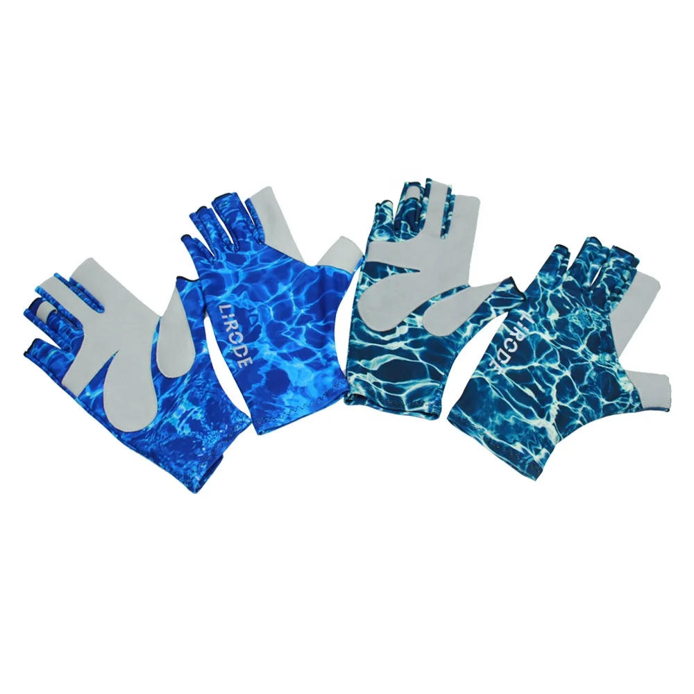 New Men Women UPF 50+ SPF Paddling Cycling Rowing Driving Technical Gear Gloves Sun Protection Fingerless Fishing Glove