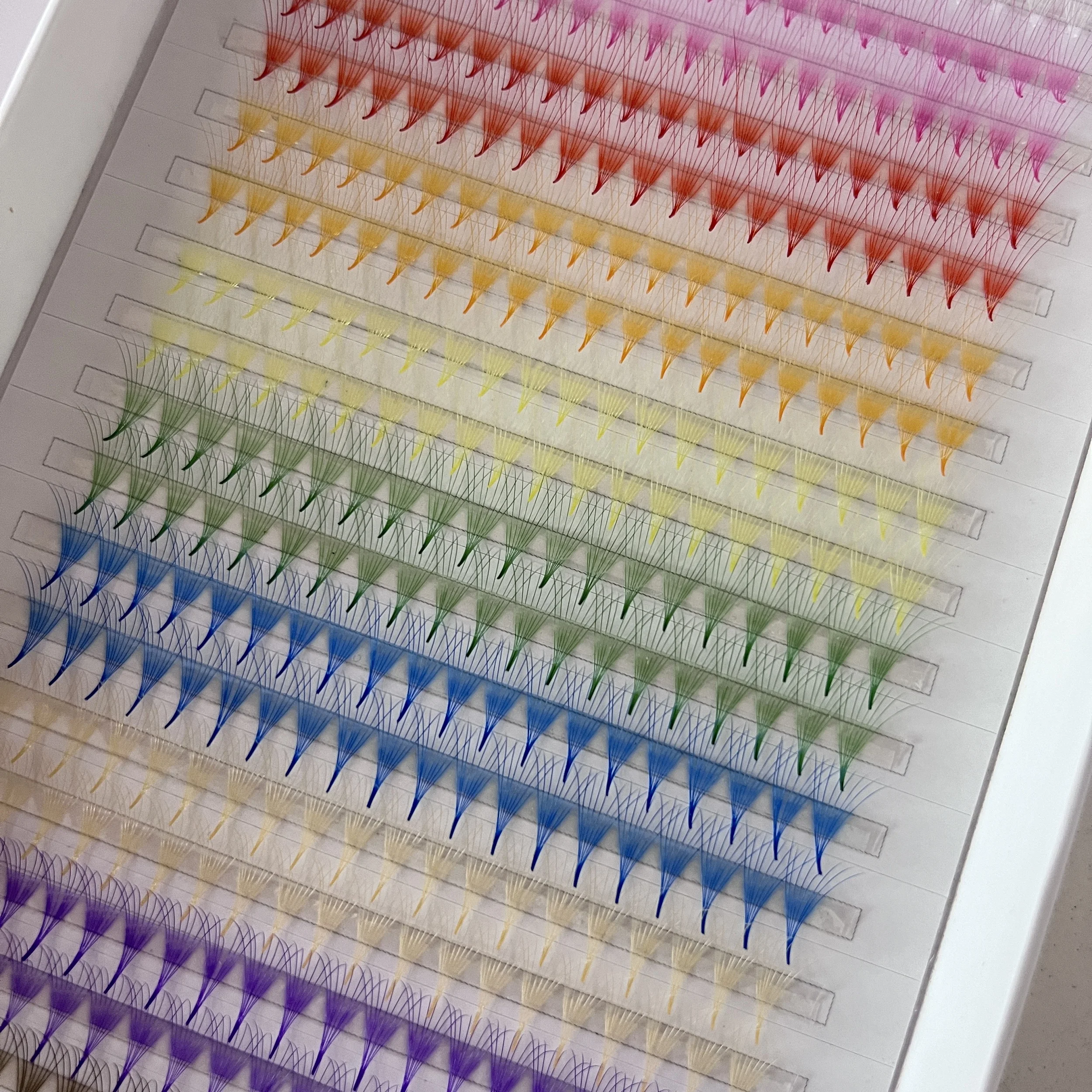 100% Handmade False Eyelash Hair 0.07 0.10 Individual brown volume Wholesale PRIVATE  Lash Extension Supplier glitter lashes